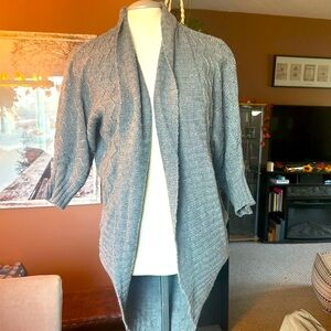 Grey cozy shawl sweater